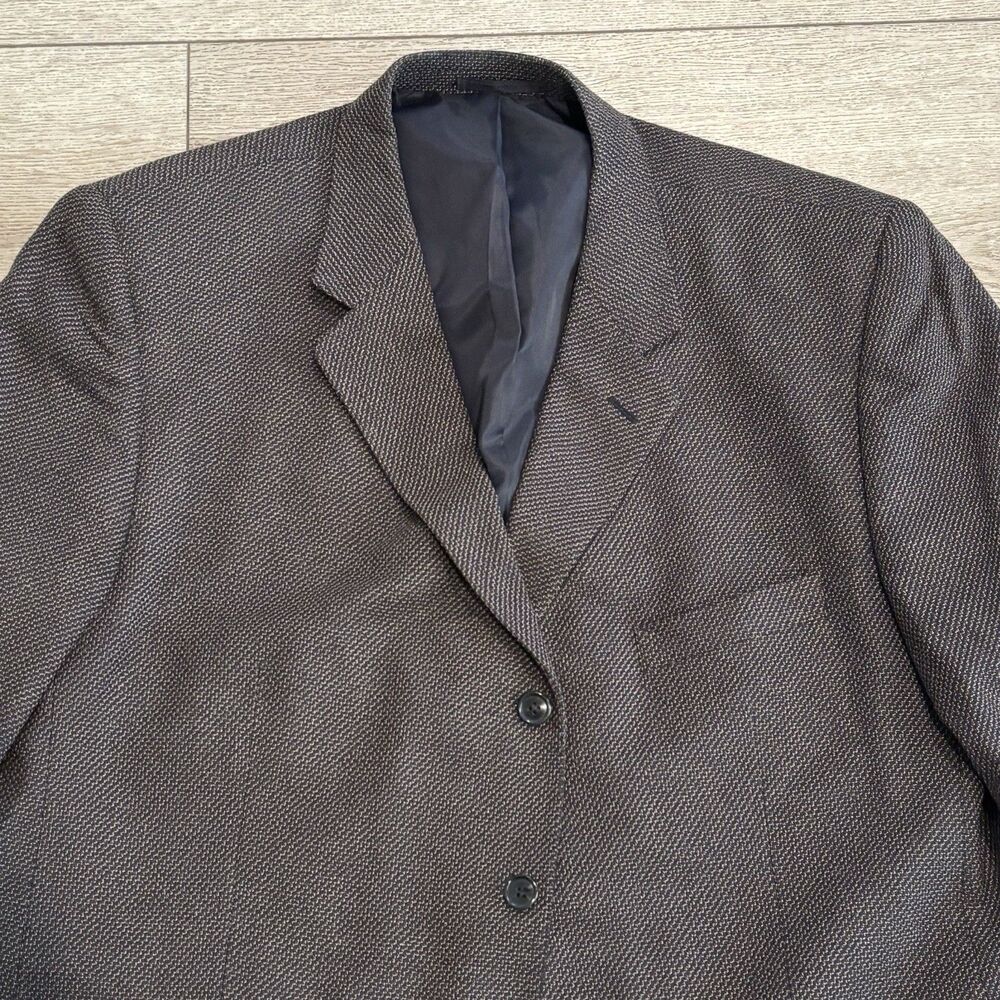 Versini Sports Coat Blazer Mens 50R Tweed Jacket Silk 3‎ Button Woven